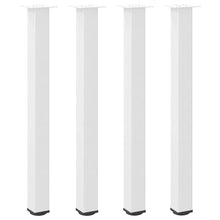 Bartischbeine 4 Stk. Weiß 90-92 cm Stahl