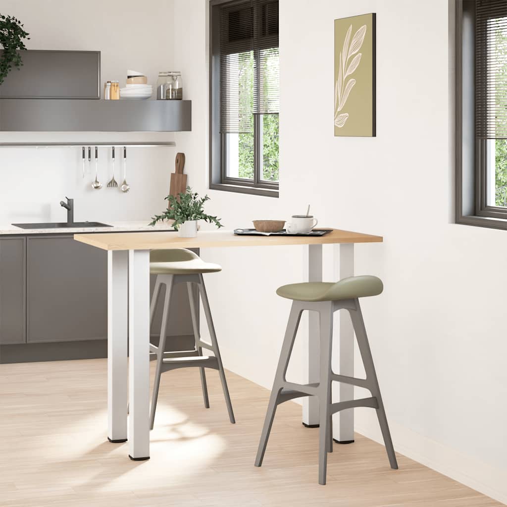 Bartischbeine 4 Stk. Weiß 90-92 cm Stahl