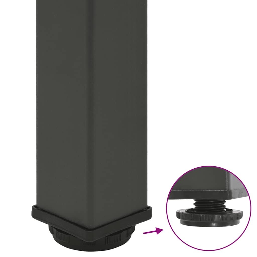 Bartischbeine 4 Stk. Anthrazit 90-92 cm Stahl