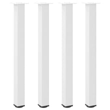 Bartischbeine 4 Stk. Weiß 100-102 cm Stahl