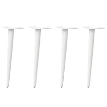 Couchtischbeine Konische Form 4 Stk. Weiß 42-43 cm Stahl