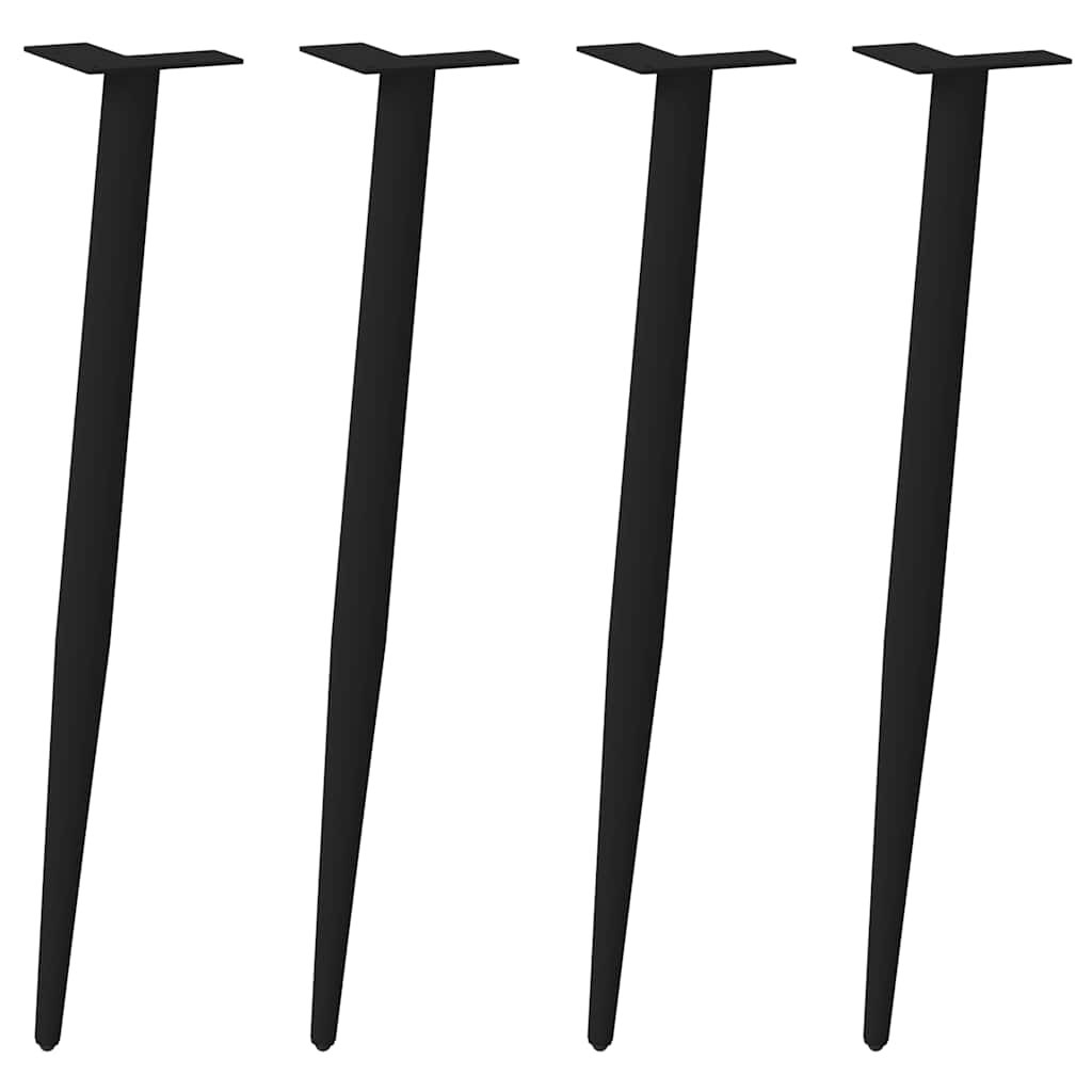 Konsolentischbeine Konische Form 4 Stk. Schwarz 72-73 cm Stahl