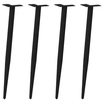 Konsolentischbeine Konische Form 4 Stk. Schwarz 72-73 cm Stahl