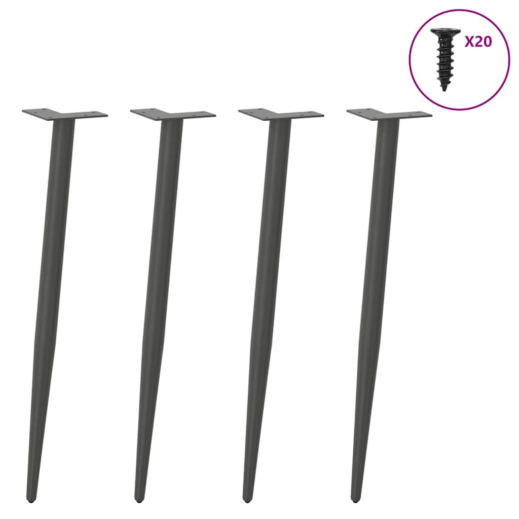 Konsolentischbeine Konische Form 4 Stk. Anthrazit 72-73 cm Stahl