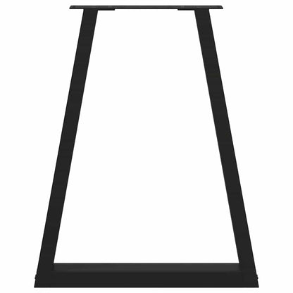Esstischbeine V-Form 2 Stk. Schwarz 50x(72-73,3) cm Stahl