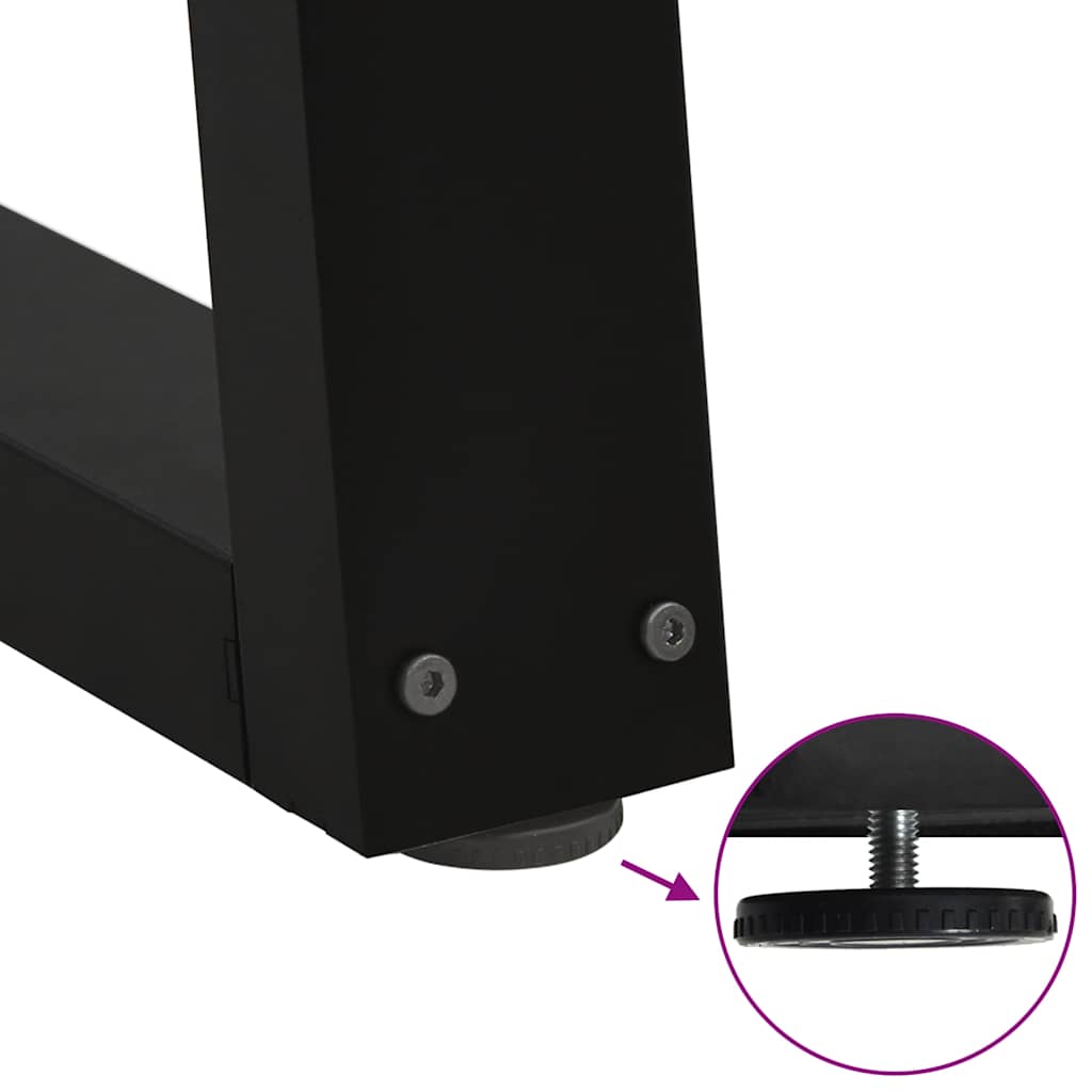 Esstischbeine V-Form 2 Stk. Schwarz 50x(72-73,3) cm Stahl