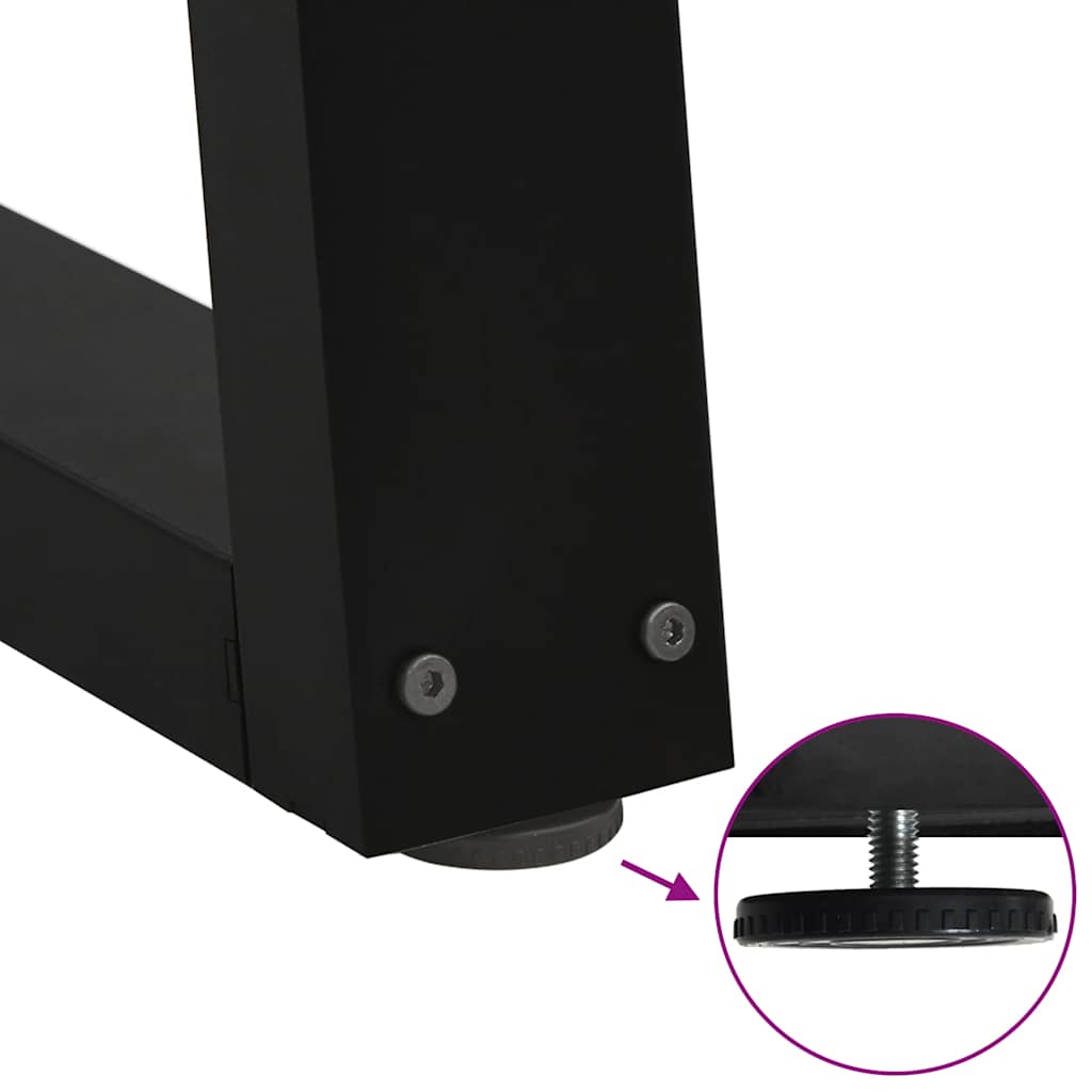 Esstischbeine V-Form 2 Stk. Schwarz 60x(72-73,3) cm Stahl