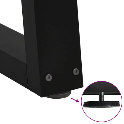 Esstischbeine V-Form 2 Stk. Schwarz 60x(72-73,3) cm Stahl