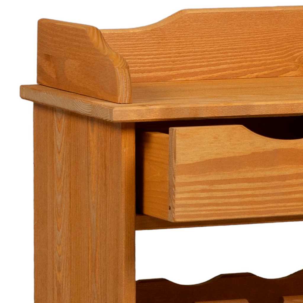 Weinregal Braun 90 x 60 x 30 cm Massivholz Kiefer