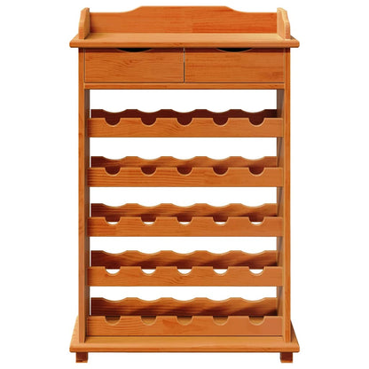 Weinregal Braun 90 x 60 x 30 cm Massivholz Kiefer