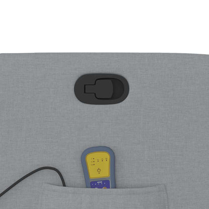 Massagesessel mit Aufstehhilfe Hellgrau Stoff