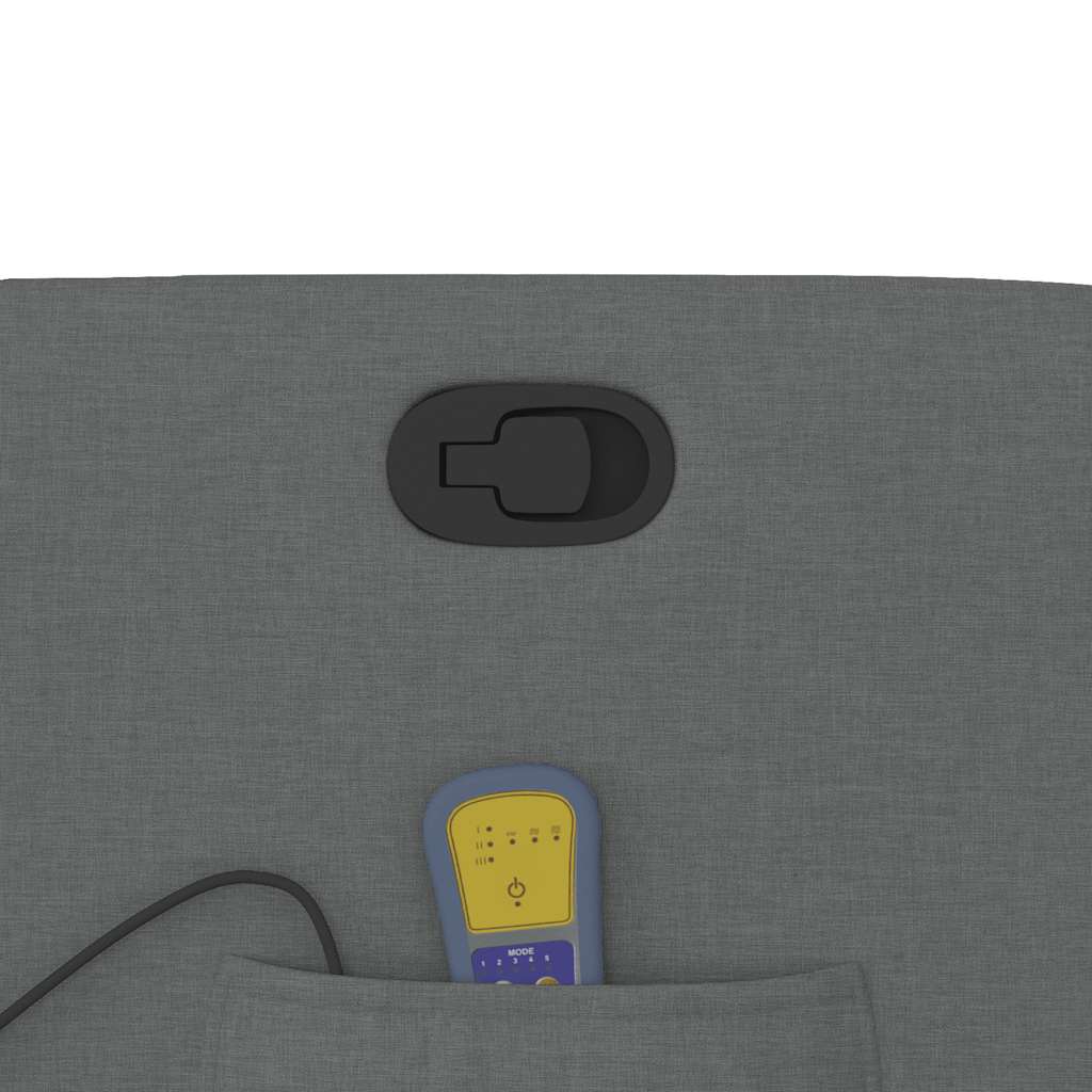 Massagesessel mit Aufstehhilfe Dunkelgrau Stoff