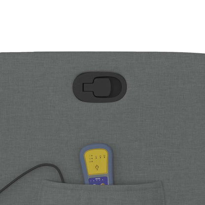 Massagesessel mit Aufstehhilfe Dunkelgrau Stoff