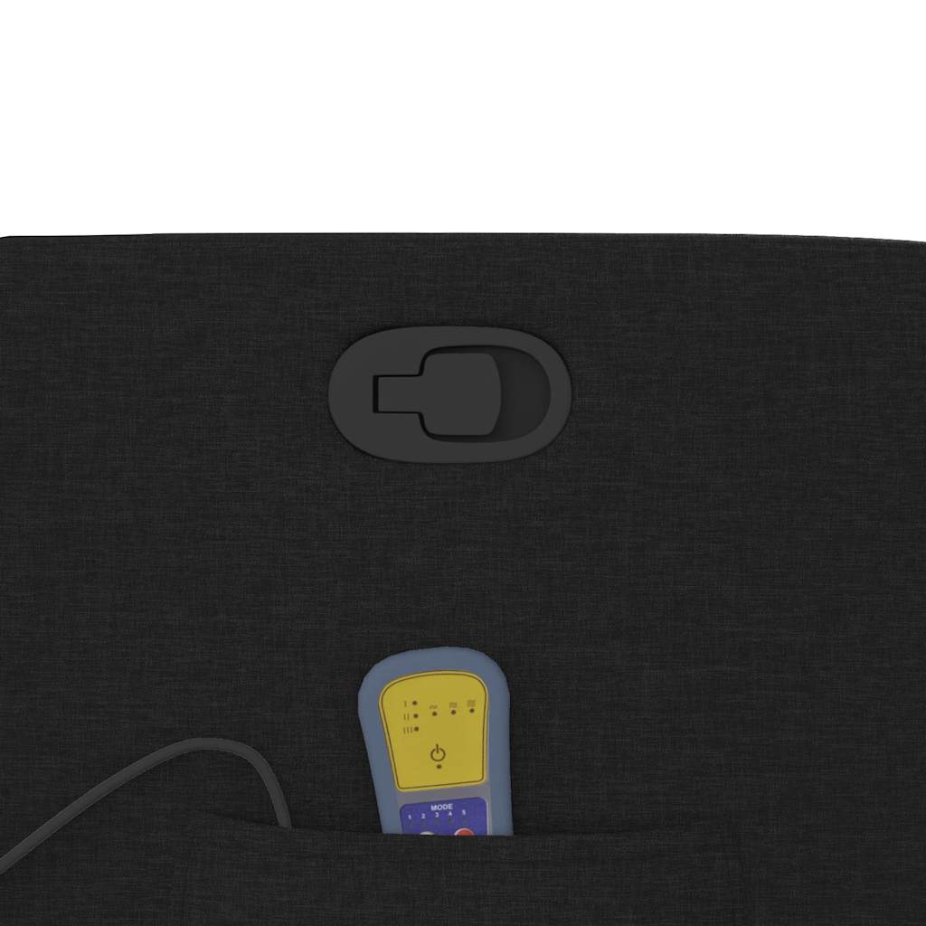 Massagesessel mit Aufstehhilfe Schwarz Stoff