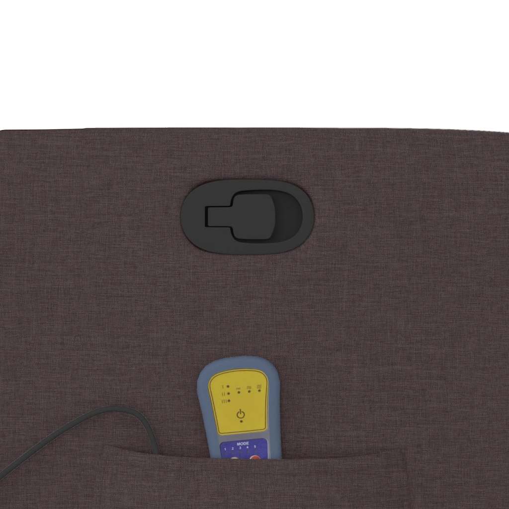 Massagesessel mit Aufstehhilfe Dunkelbraun Stoff