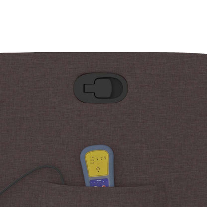 Massagesessel mit Aufstehhilfe Dunkelbraun Stoff