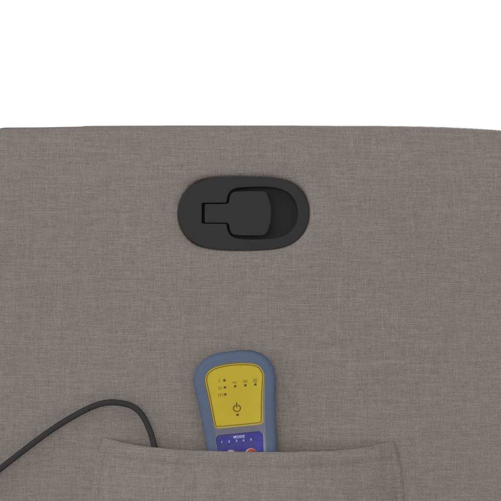 Massagesessel mit Aufstehhilfe Taupe Stoff