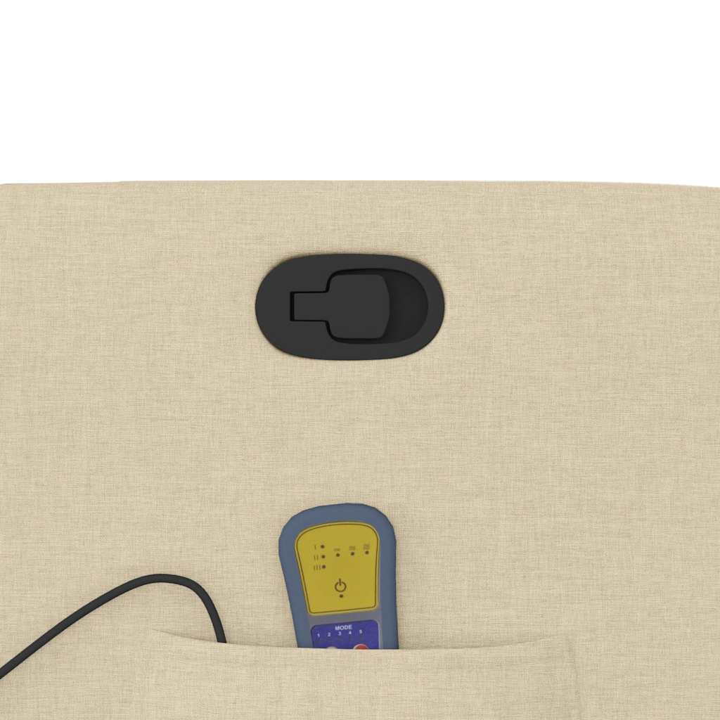 Massagesessel mit Aufstehhilfe Creme Stoff