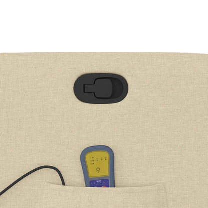 Massagesessel mit Aufstehhilfe Creme Stoff