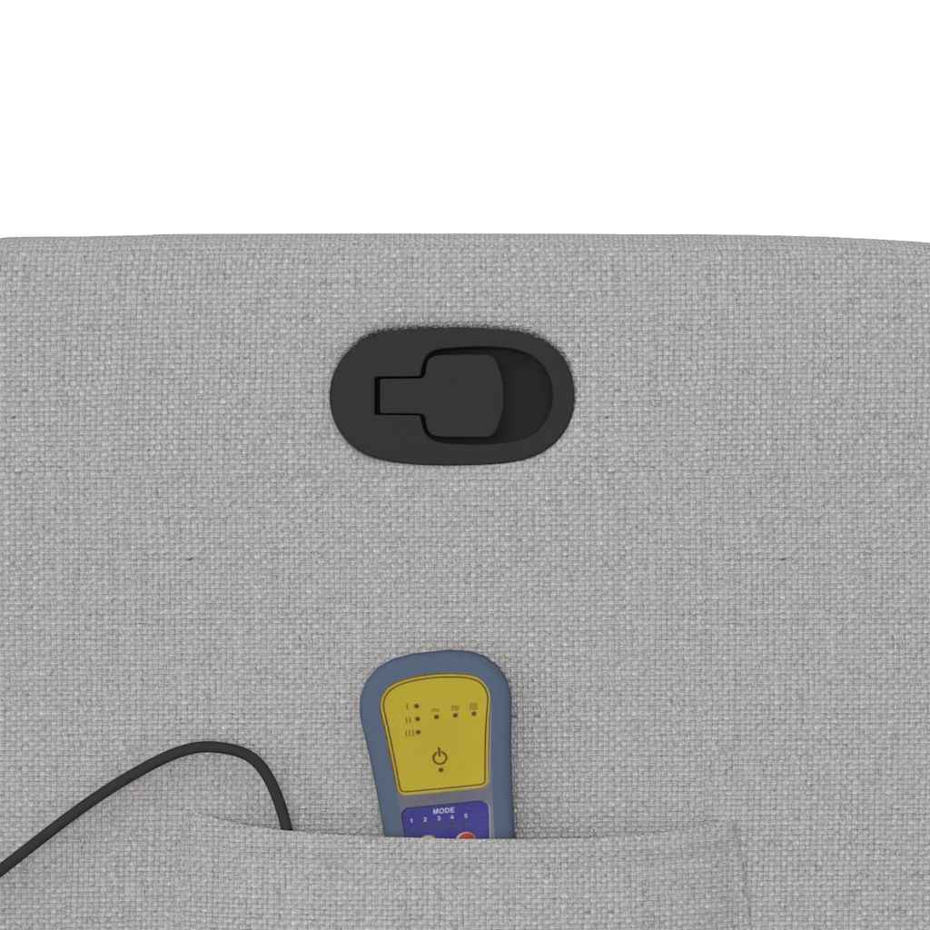 Massagesessel mit Aufstehhilfe Wolkengrau Stoff