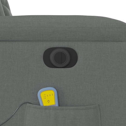 Massagesessel Elektrisch Dunkelgrau Stoff