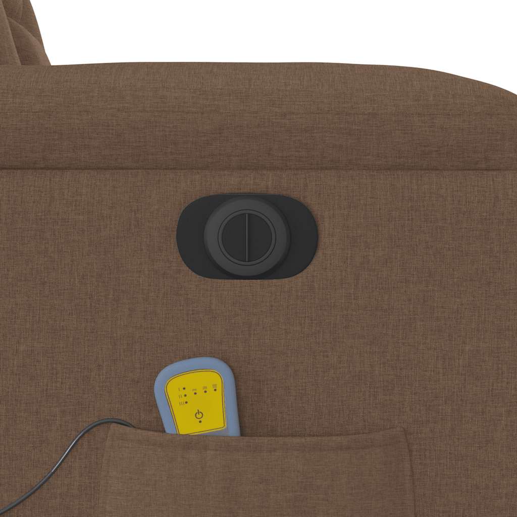 Massagesessel Elektrisch Braun Stoff