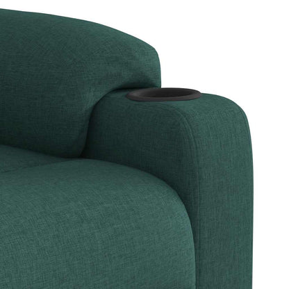 Massagesessel Elektrisch Dunkelgrün Stoff