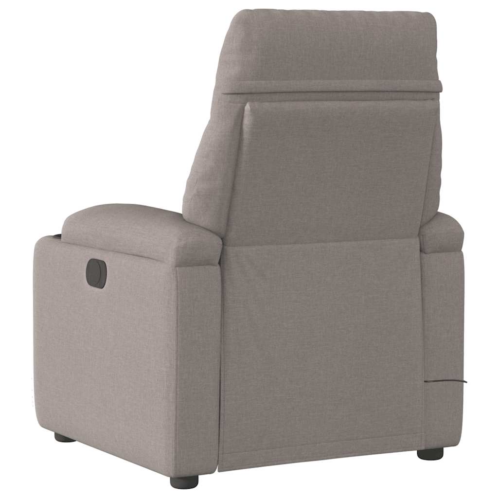 Massagesessel Elektrisch Taupe Stoff