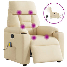 Massagesessel Elektrisch Creme Stoff