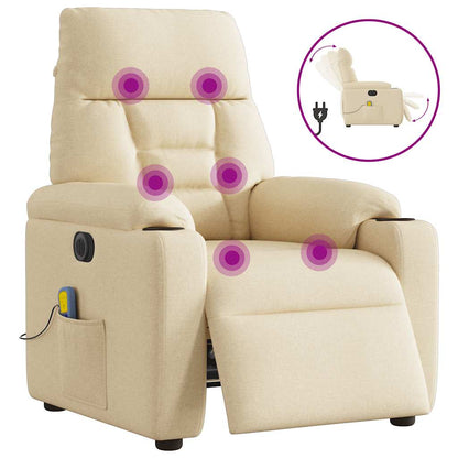 Massagesessel Elektrisch Creme Stoff
