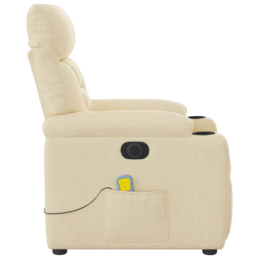Massagesessel Elektrisch Creme Stoff