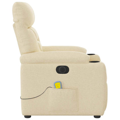 Massagesessel Elektrisch Creme Stoff