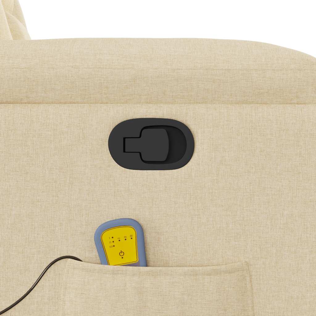 Massagesessel mit Aufstehhilfe Creme Stoff