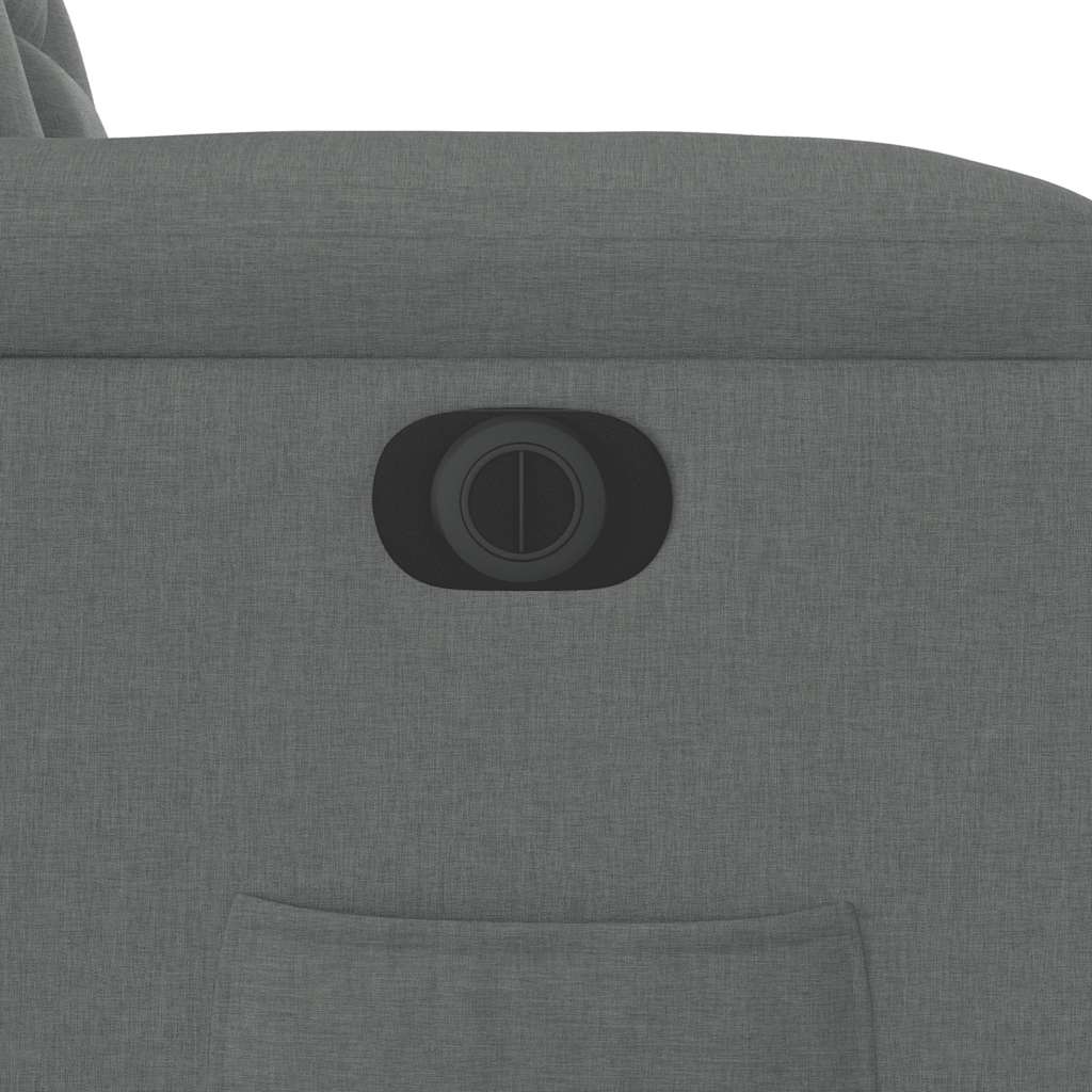 Relaxsessel mit Aufstehhilfe Elektrisch Dunkelgrau Stoff