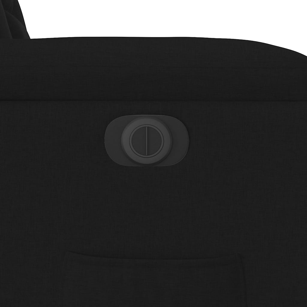 Relaxsessel mit Aufstehhilfe Elektrisch Schwarz Stoff