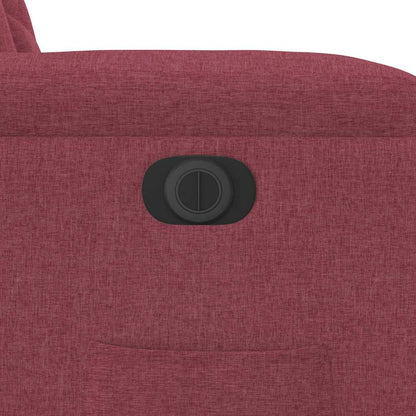 Relaxsessel mit Aufstehhilfe Elektrisch Weinrot Stoff