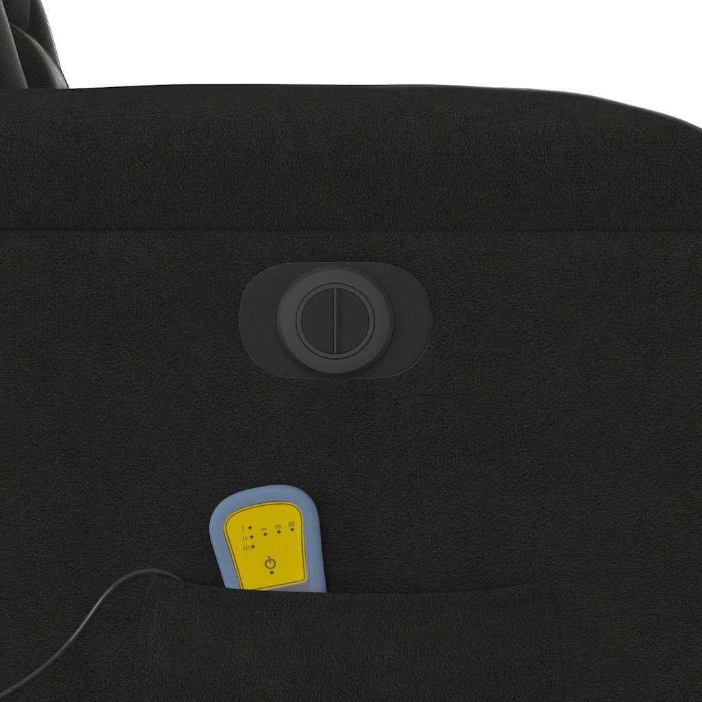 Massagesessel Elektrisch Schwarz Mikrofasergewebe