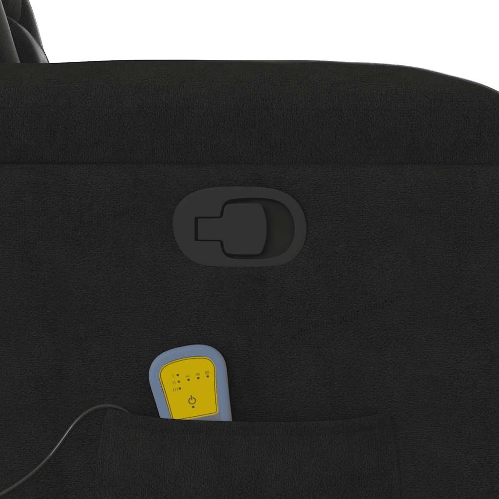 Massagesessel mit Aufstehhilfe Schwarz Mikrofasergewebe
