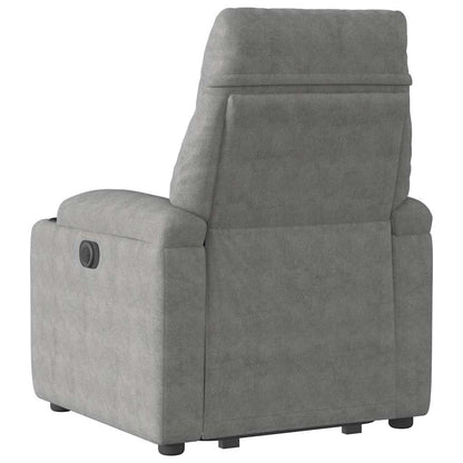 Relaxsessel Aufstehhilfe Elektrisch Dunkelgrau Mikrofasergewebe