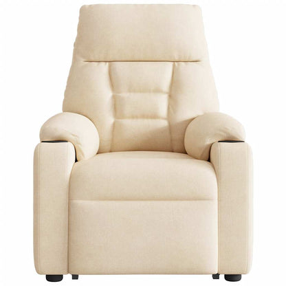 Relaxsessel mit Aufstehhilfe Elektrisch Beige Mikrofasergewebe