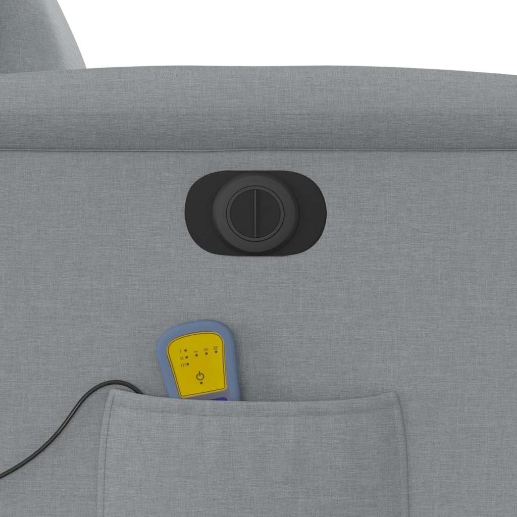 Massagesessel Elektrisch Hellgrau Stoff