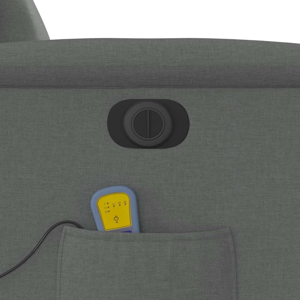 Massagesessel Elektrisch Dunkelgrau Stoff