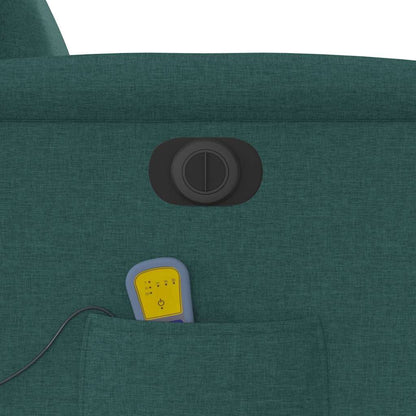 Massagesessel Elektrisch Dunkelgrün Stoff