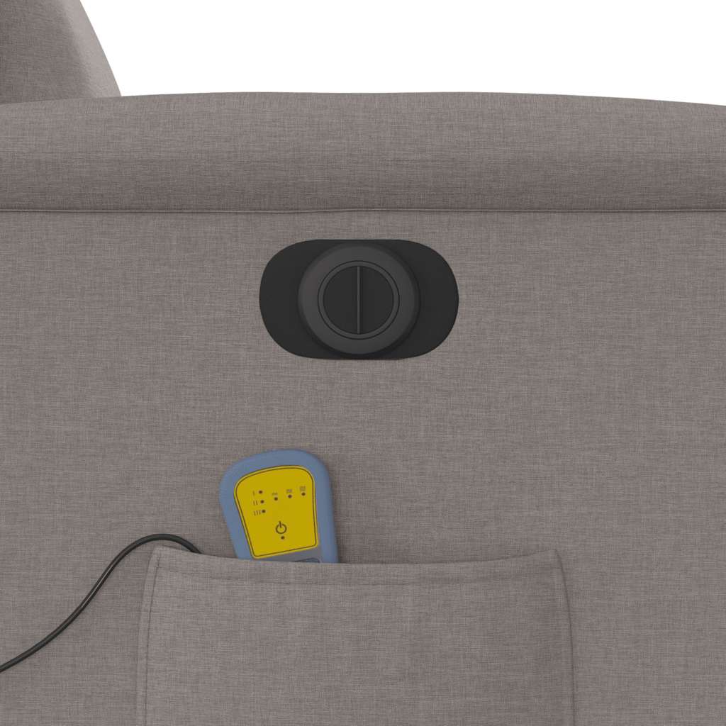Massagesessel Elektrisch Taupe Stoff