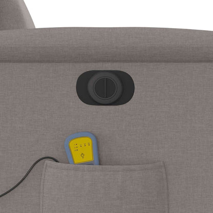 Massagesessel Elektrisch Taupe Stoff