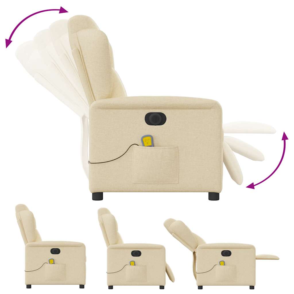 Massagesessel Elektrisch Creme Stoff