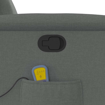 Massagesessel mit Aufstehhilfe Dunkelgrau Stoff