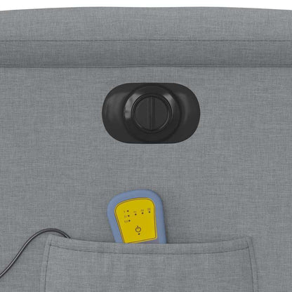Massagesessel Elektrisch Hellgrau Stoff