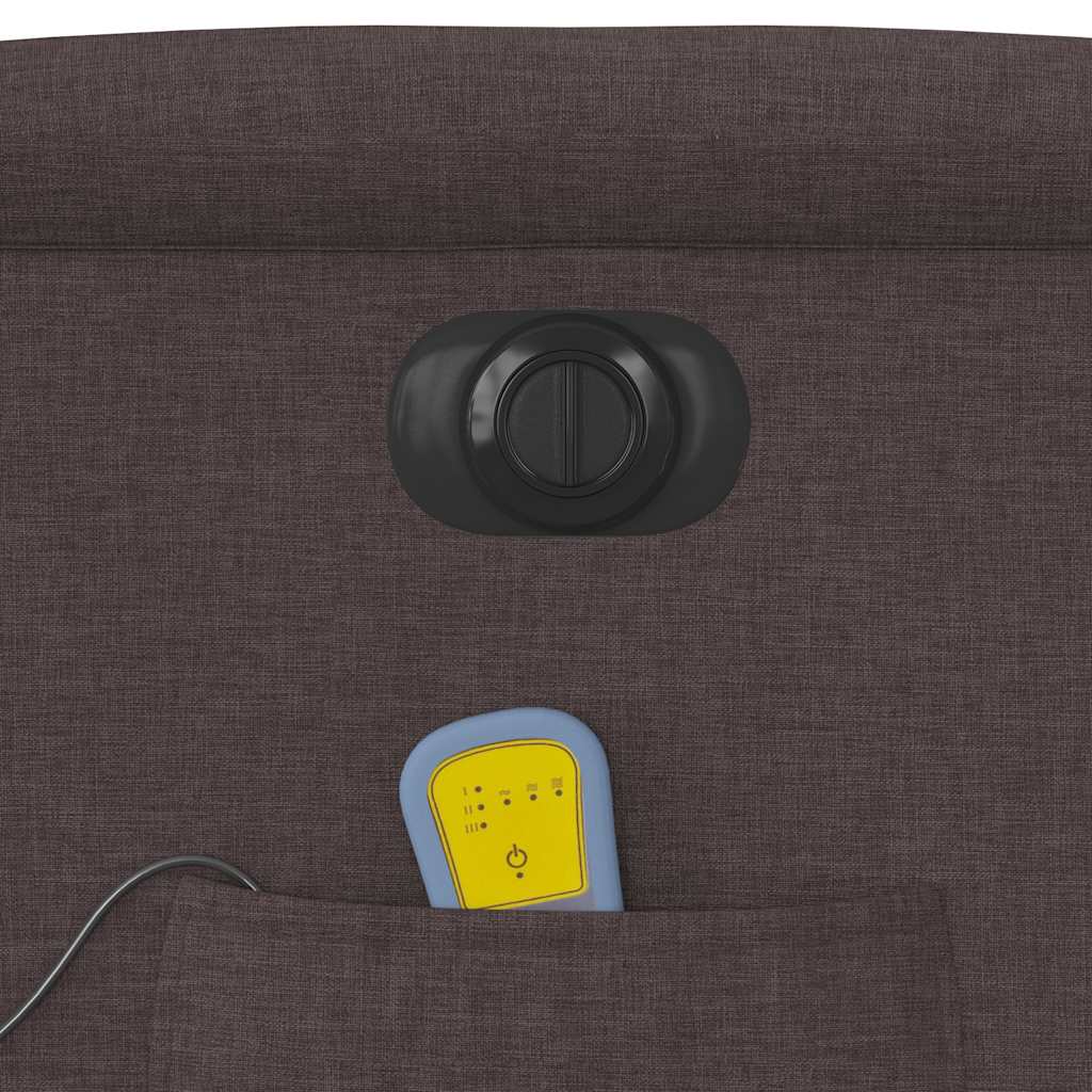 Massagesessel Elektrisch Dunkelbraun Stoff