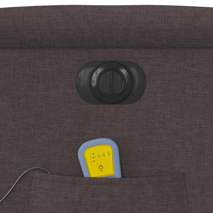 Massagesessel Elektrisch Dunkelbraun Stoff